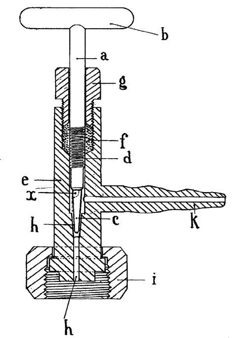 Le Rossignol original drawing of his conical valve