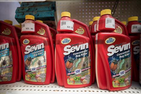 Carbaryl is a chemical used as an insecticide under the brand name Sevin