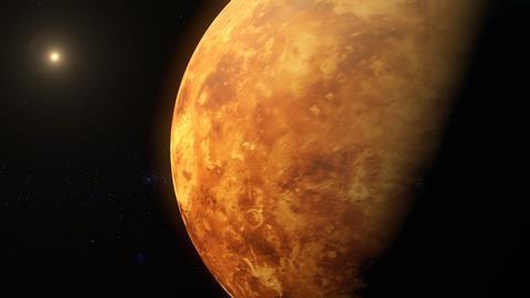 An illustration showing planet Venus