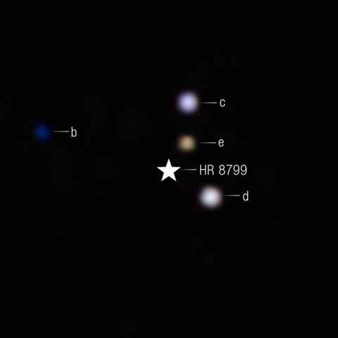 Multi-planet system HR 8799