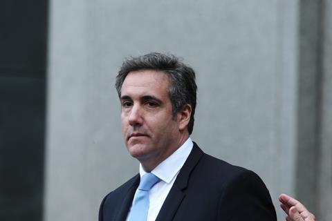 Michael Cohen, Donald Trump's personal attorney, leaving federal court in Lower Manhattan, New York, USA, April on 16th 2018.