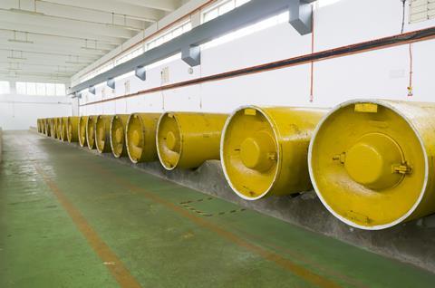 An image showing chlorine storage tanks