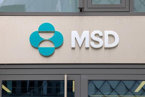 MSD signage on a building - Merck & Co is known as MSD outside of the US and Canada