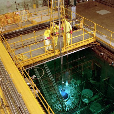 0418CW - Oak Ridge Feature - HFIR reactor pool from above