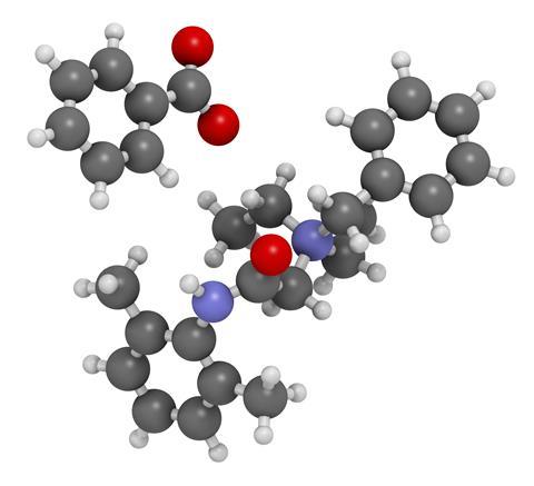Denatonium benzoate molecule 