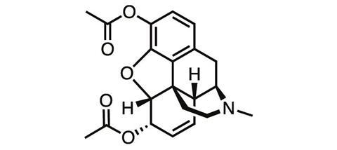 Heroin chemical structure