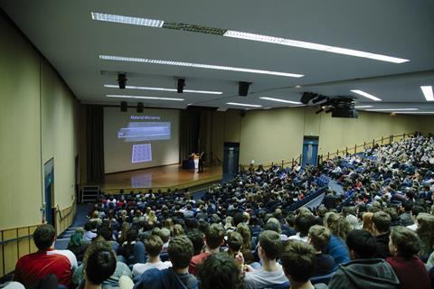 Education in Action event, showing chemistry presentation 