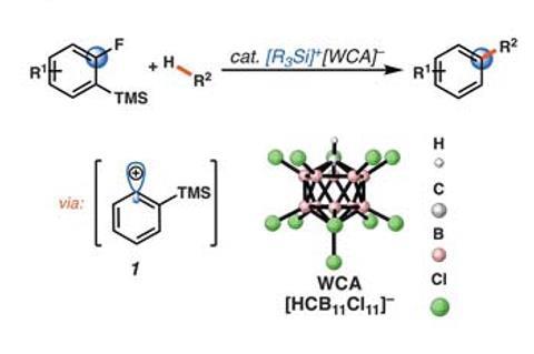 Phenyl cation insertion into sp3 C–H bonds