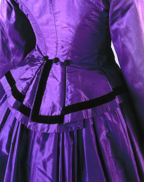 Purple dye in dress