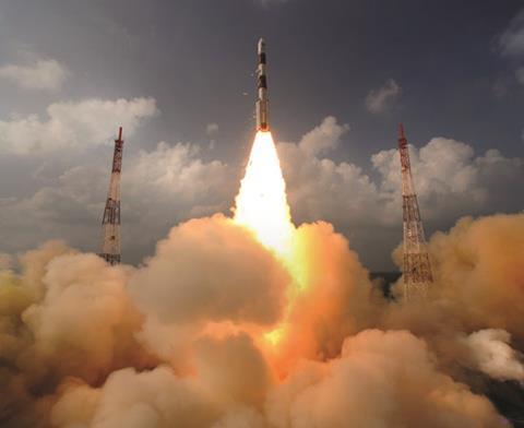 PSLV-C25 take-off for Mars Orbiter Mission