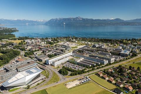An image showing an aerial view of the EPFL