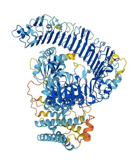 AlphaFold rendering of plant disease resistance protein