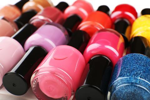 Bottles of nail varnish