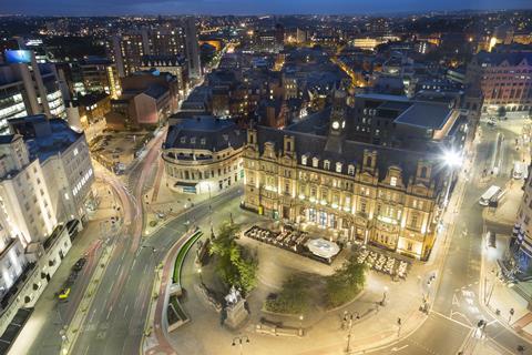 An image showing the central market in Leeds