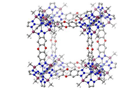 A complex molecular framework making the edges of cube