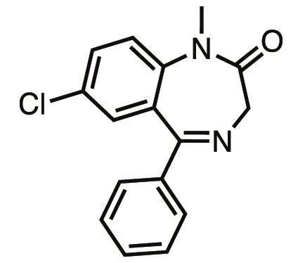 Diazepam / Valium chemical structure