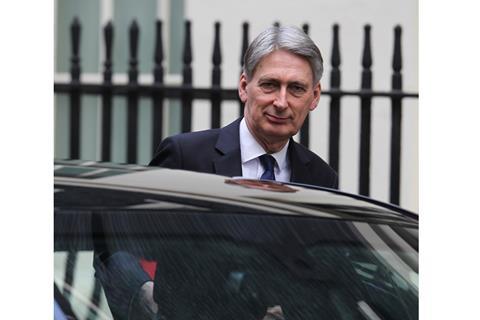 LONDON - FEB 28, 2017: Philip Hammond Chancellor of the Exchequer seen at 10 Downing Street in London