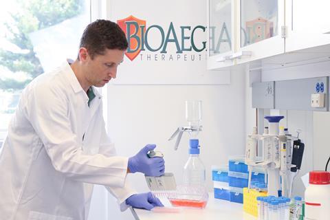 An image showing a BioAegis researcher