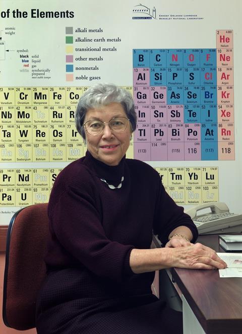 An image showing Darleane Hoffman in her office