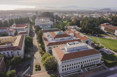 Aerial picture of the UC Berkeley campus in California