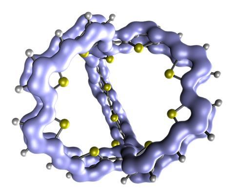 A chemical structure consisting of three rings in a bowl-shaped 3D arrangement