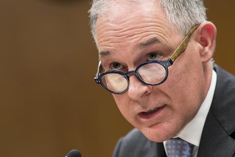 EPA Administrator Scott Pruitt testifying before the Senate Interior, Environment and Related Agencies Appropriations Subcommittee, May 16, 2018