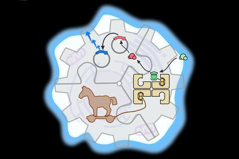 A Trojan-horse moiety is combined with streptavidin along with a ruthenium catalyst to produce an artificial metalloenzyme