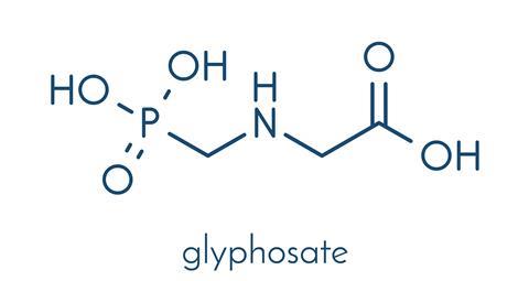 Glyphosate herbicide molecule