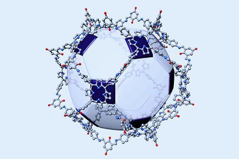 An image showing a porphyrinic cage