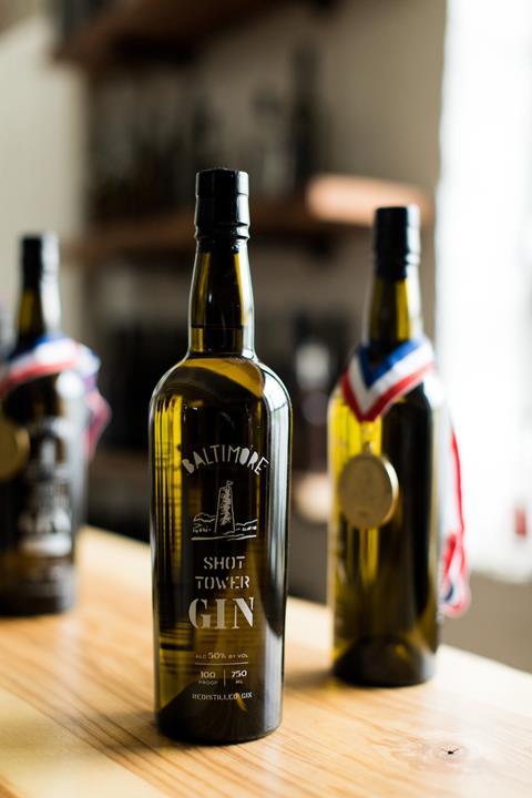 The Baltimore Whiskey Company gin bottle