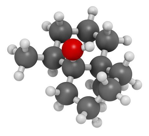 Molécula de geosmina 
