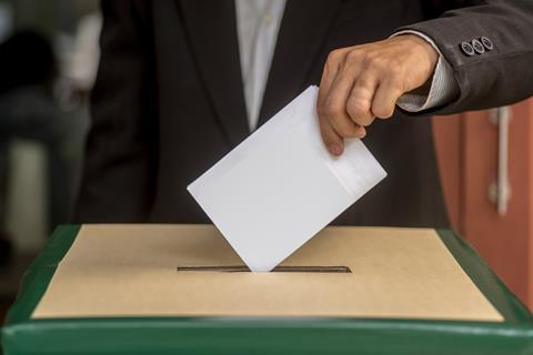 Person casting vote