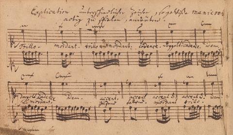 Explanation of ornaments written in Johann Sebastian Bach's hand, from the 