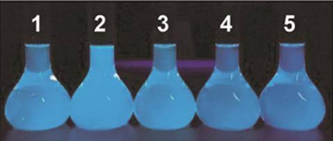 Pyrimidine-based twisted donor–acceptor delayed fluorescence molecules