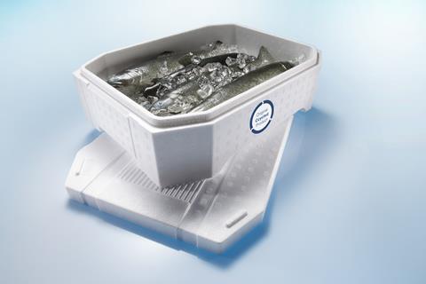 An image showing a fish box made of Styropor® Ccycled™
