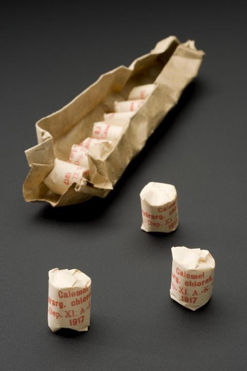 Packet of mercurous chloride tablets, Kassel, Germany, 1914-1917