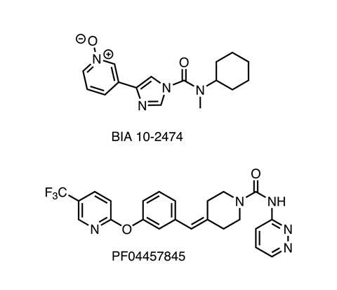 FAAH inhibitors chemical structures