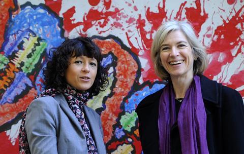 An image showing Emmanuelle Charpentier and Jennifer Doudna