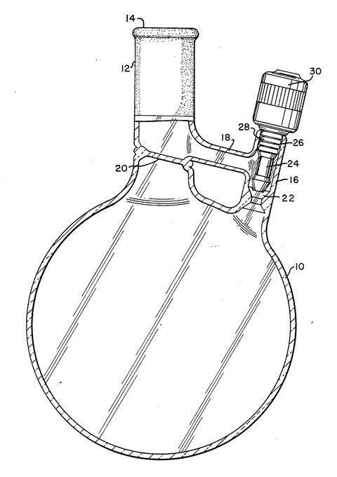 An image showing a flask from a patent