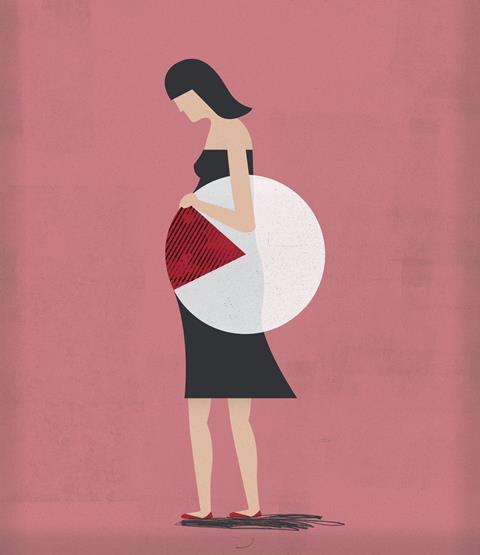Pie chart over pregnant woman