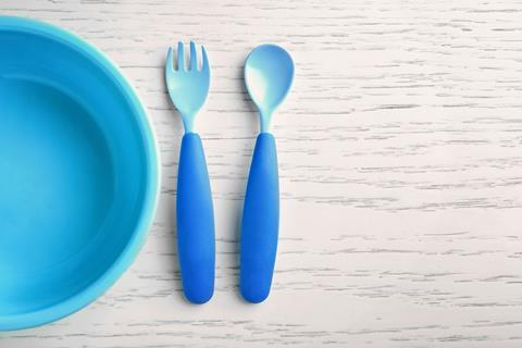 Plastic baby utensils