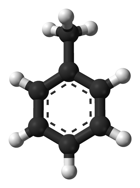 Toluene from xtal 3D balls