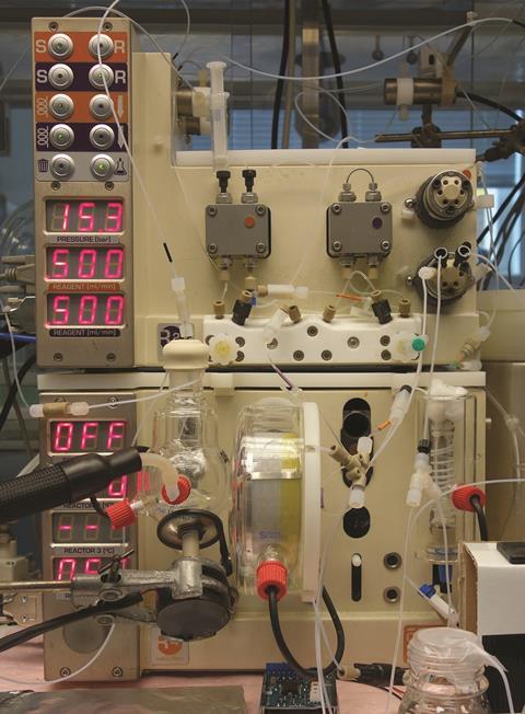 Combined flow and batch chemistry