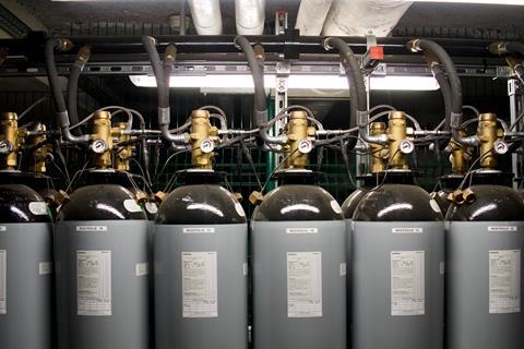 An image showing nitrogen gas cylinders