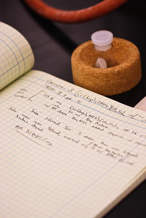 An image showing laboratory notes