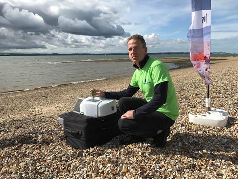 PerkinElmer's Ian Robertson beach sampling microplastics