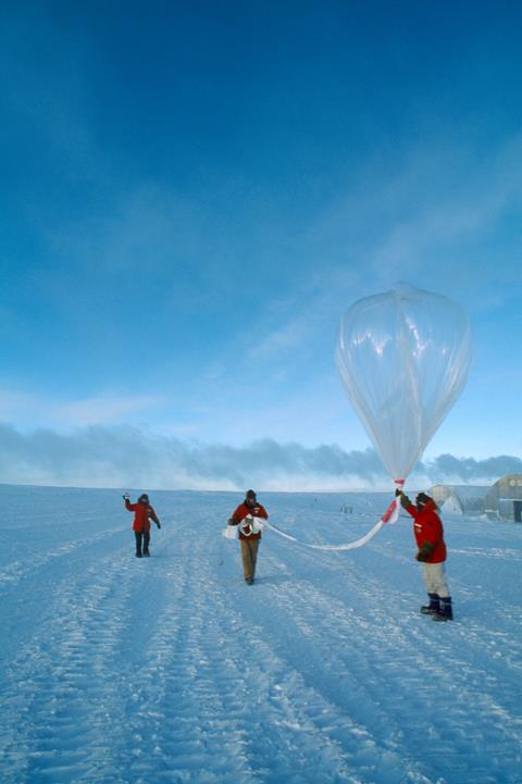 Weather balloon, Antarctica