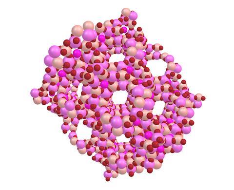 An illustration of a zeolite