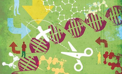 An image showing DNA editing