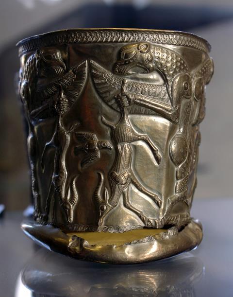 An electrum goblet